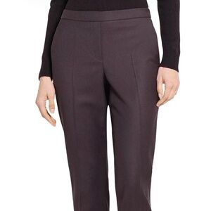Theory Treeca Sleek Flannel Pants Cocoa